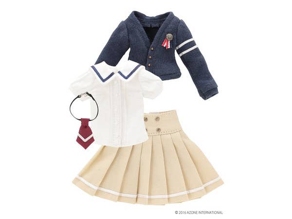 Pure Neemo XS Girls Preparatory School Set Navy x Light Brown