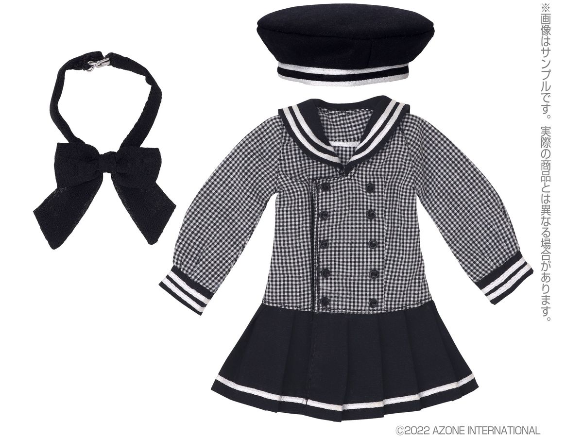 PNXS Gymnasium Sailor Dress Set III Black x WhiteCheck