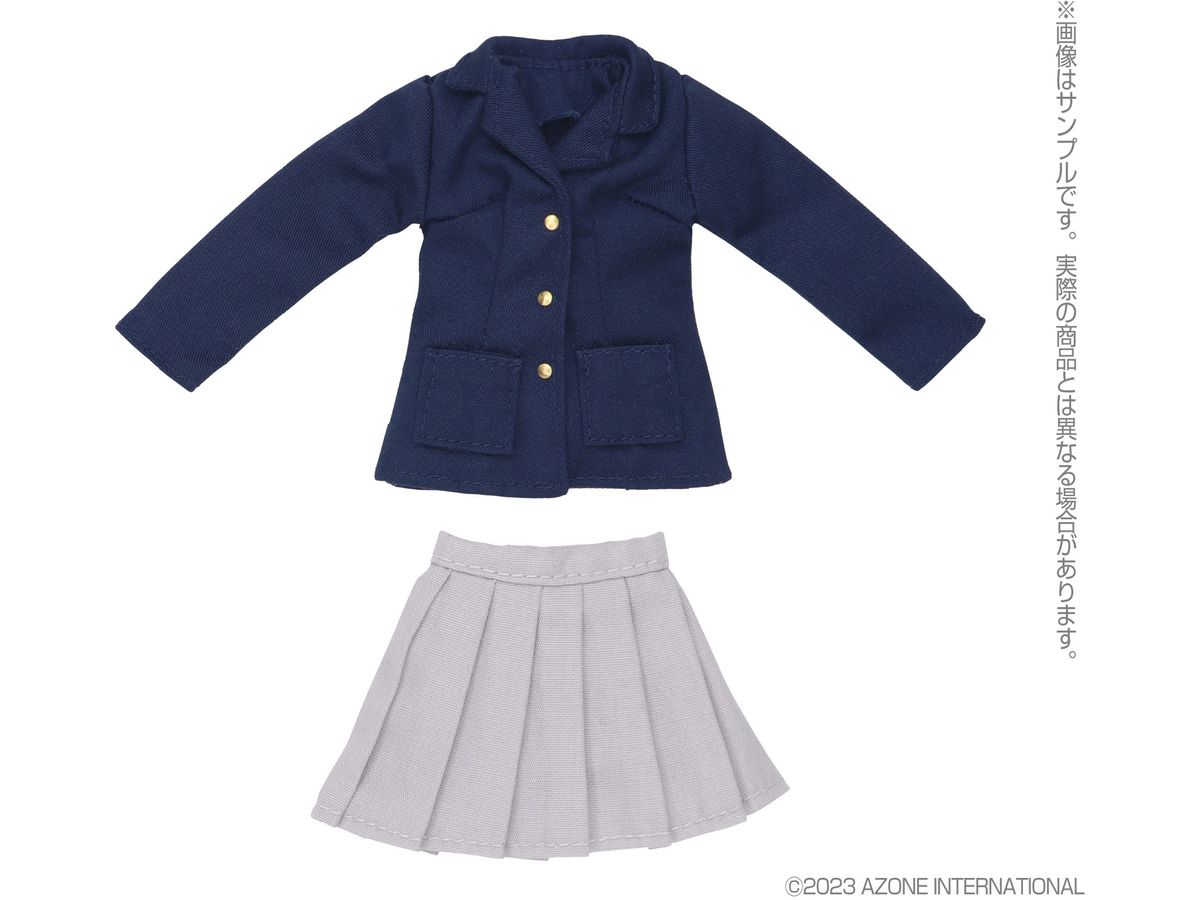 PNXS Blazer & Pleated Skirt set Navy x Gray
