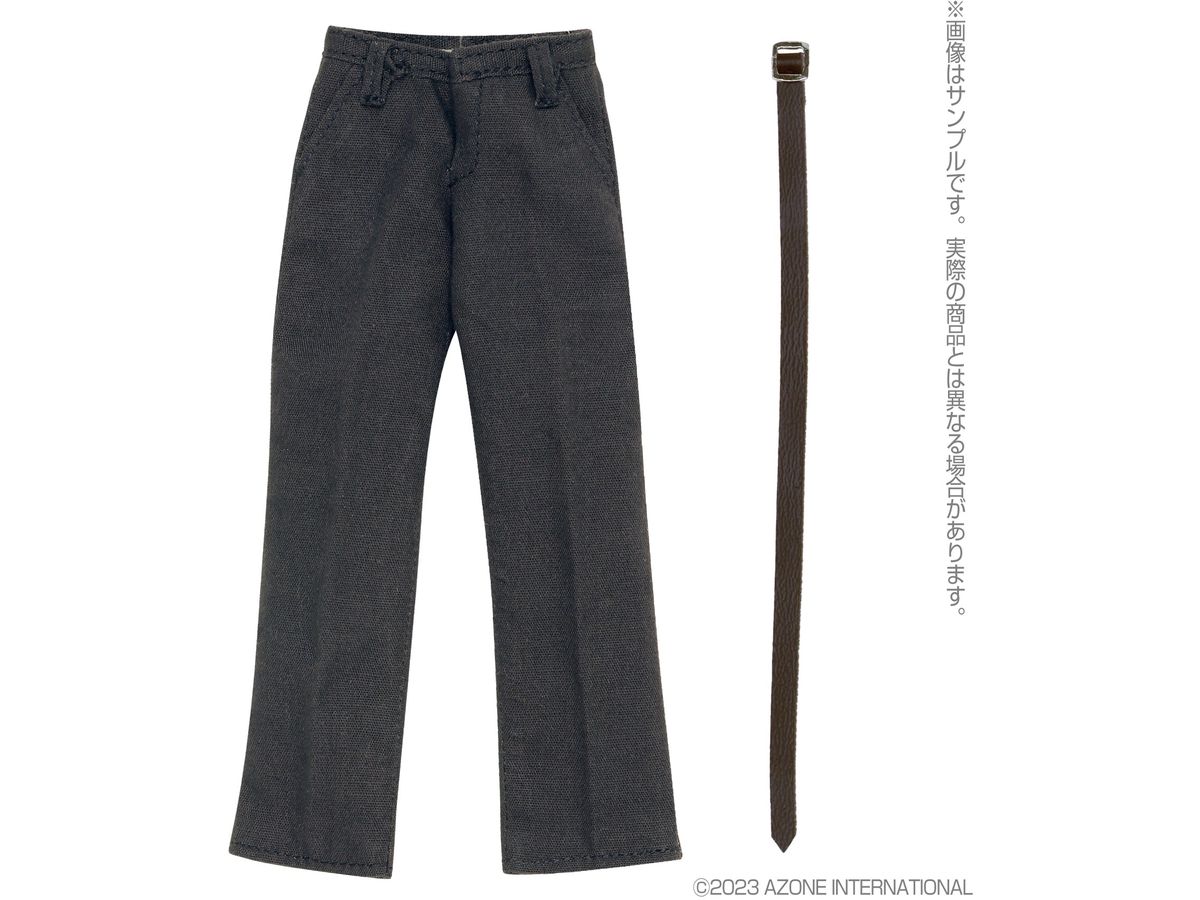 PNXS Bottom Pants & Belt set Black