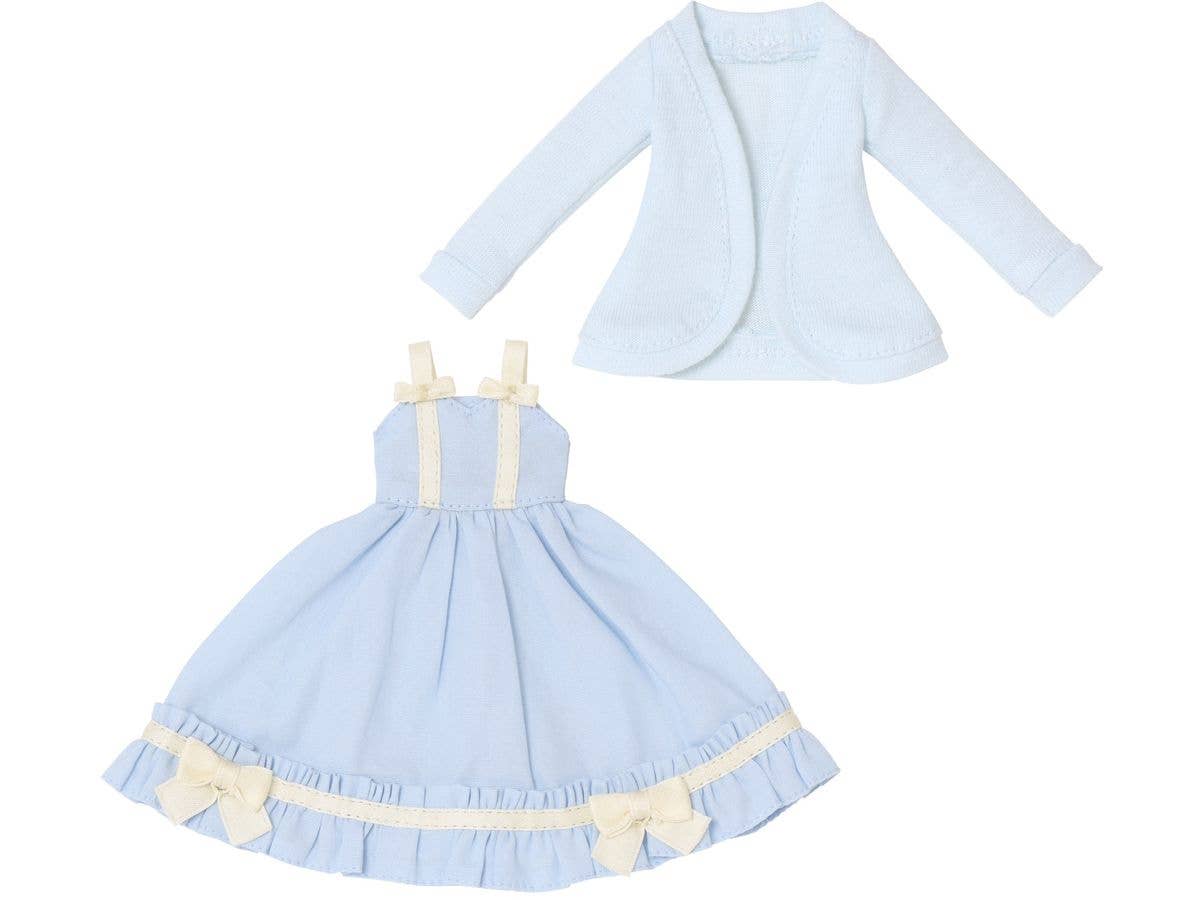 PNXS Ribbon Camisole Dress & Cardigan set Blue x Powder Blue