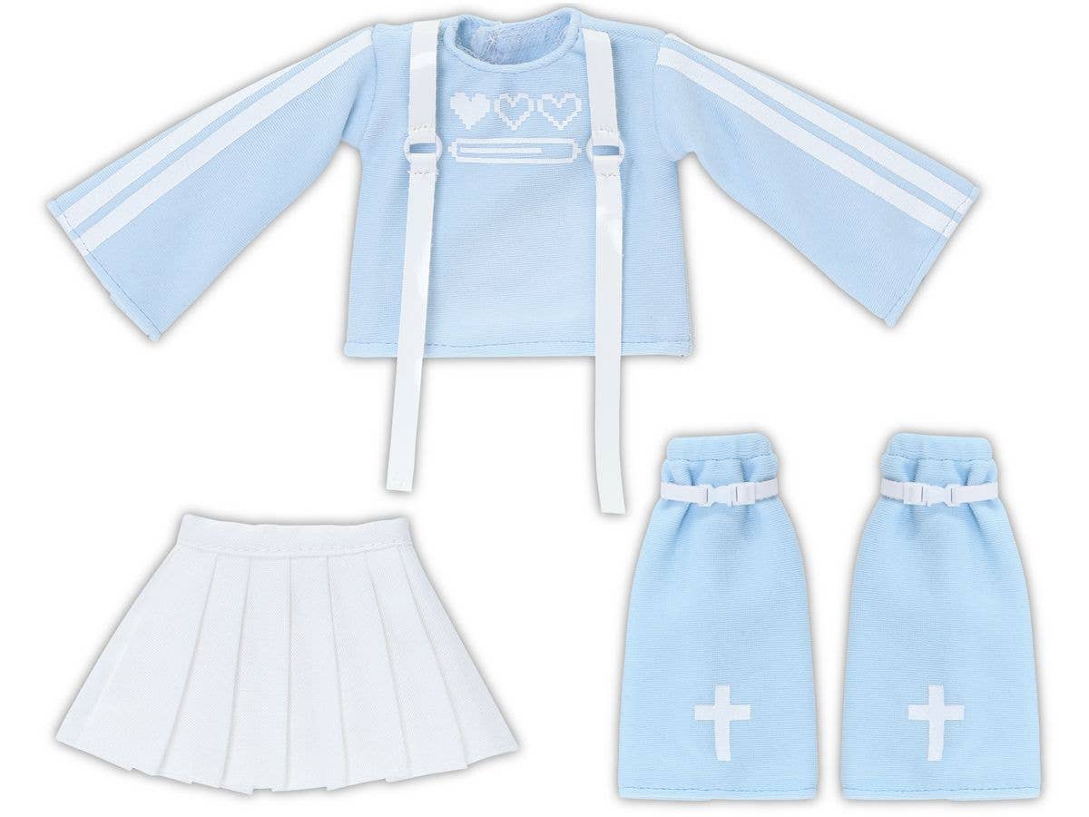 PNXS Pastel Angel Long Sleeve T-Shirt set Light Blue x White