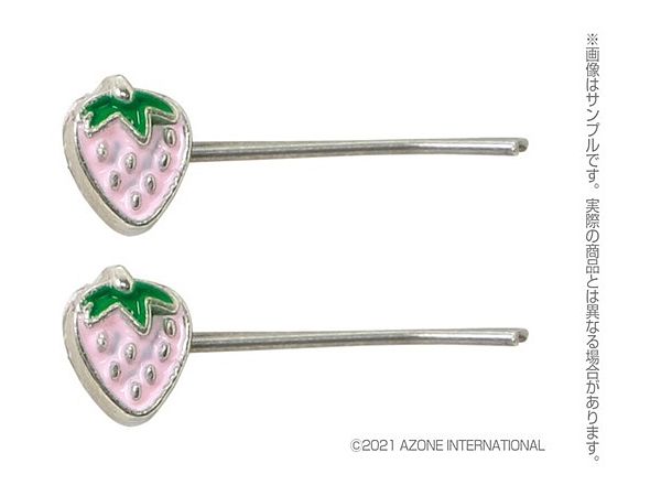 Doll Hairpin Strawberry Pink Strawberry