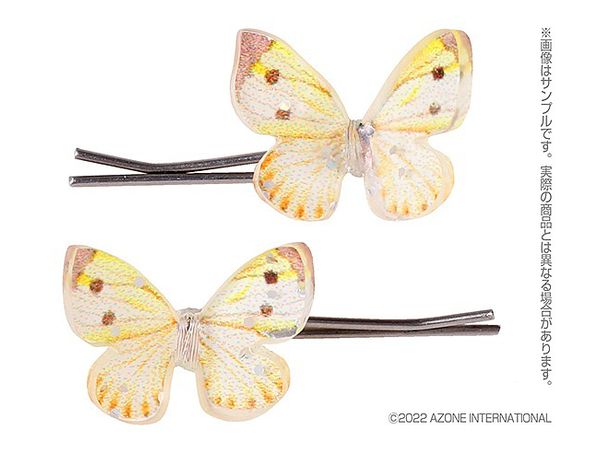 Doll Hairpin -Butterfly- Winter Snow Ivory