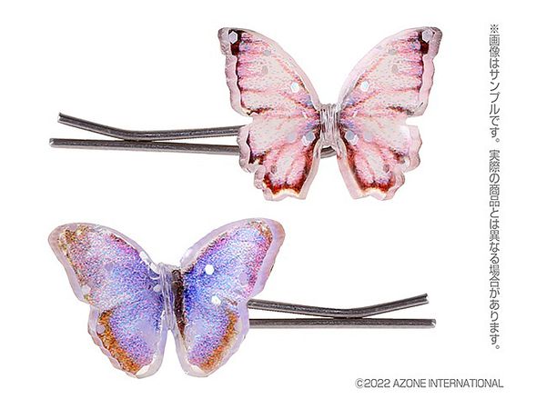 Doll Hairpin -Butterfly- Autumn Pink Purple