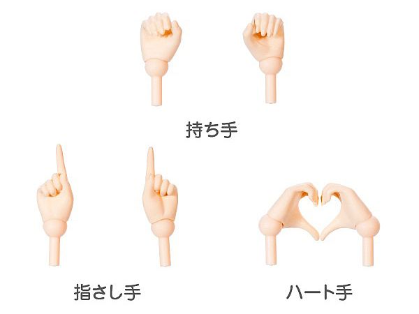 AZONE Q'z BODY Hand Parts Set / B White