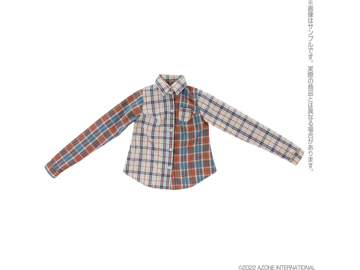 AZO2 AZO Can Switching Check Shirt Beige Mix