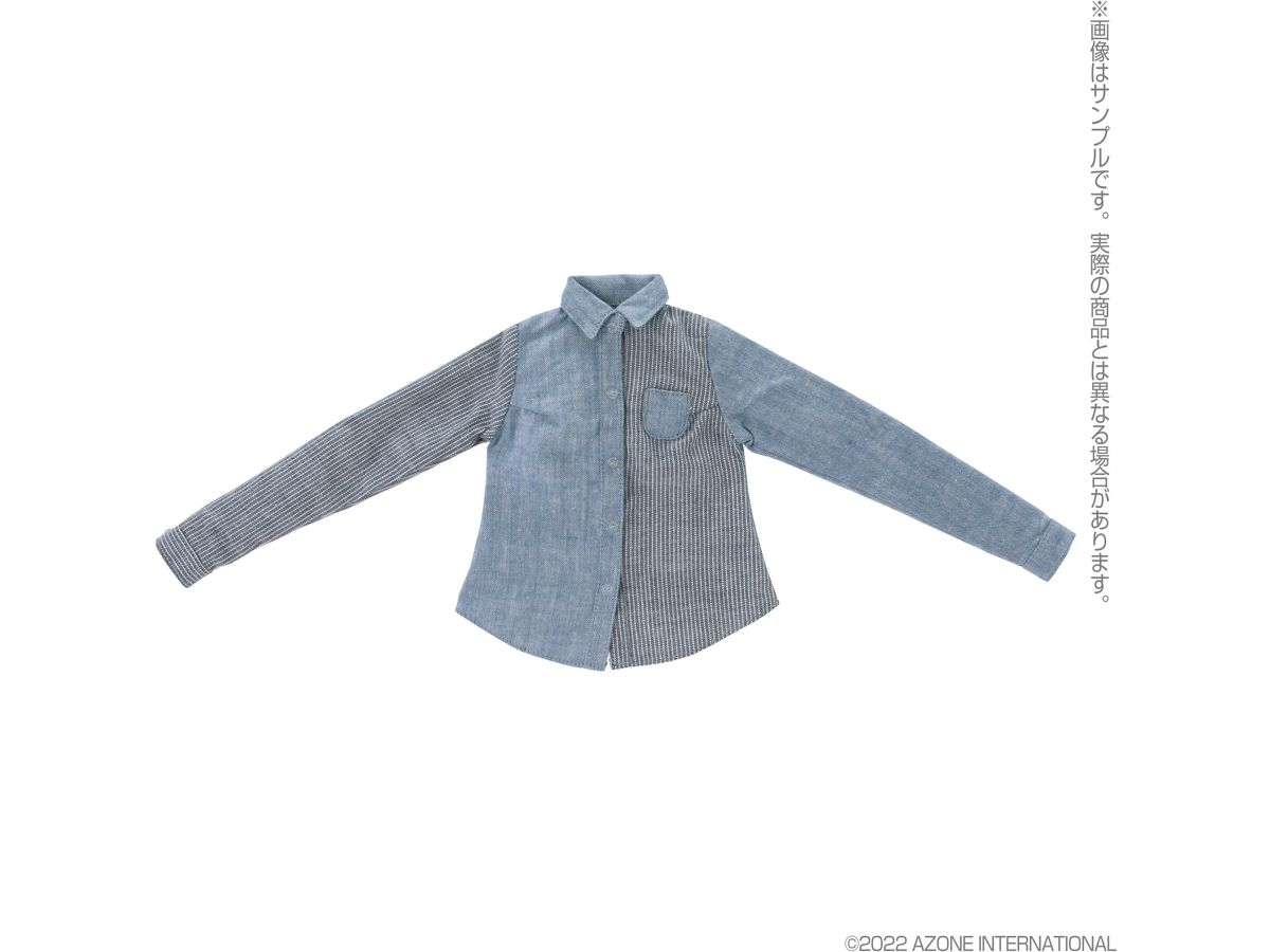 AZO2 AZO Can Switching Check Shirt Denim x Hickory