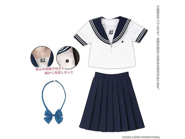 AZO2 Kazuharu Kina School Uniform Collection Private Kazuharu High School Summer Uniform Sailor Set White x Navy
