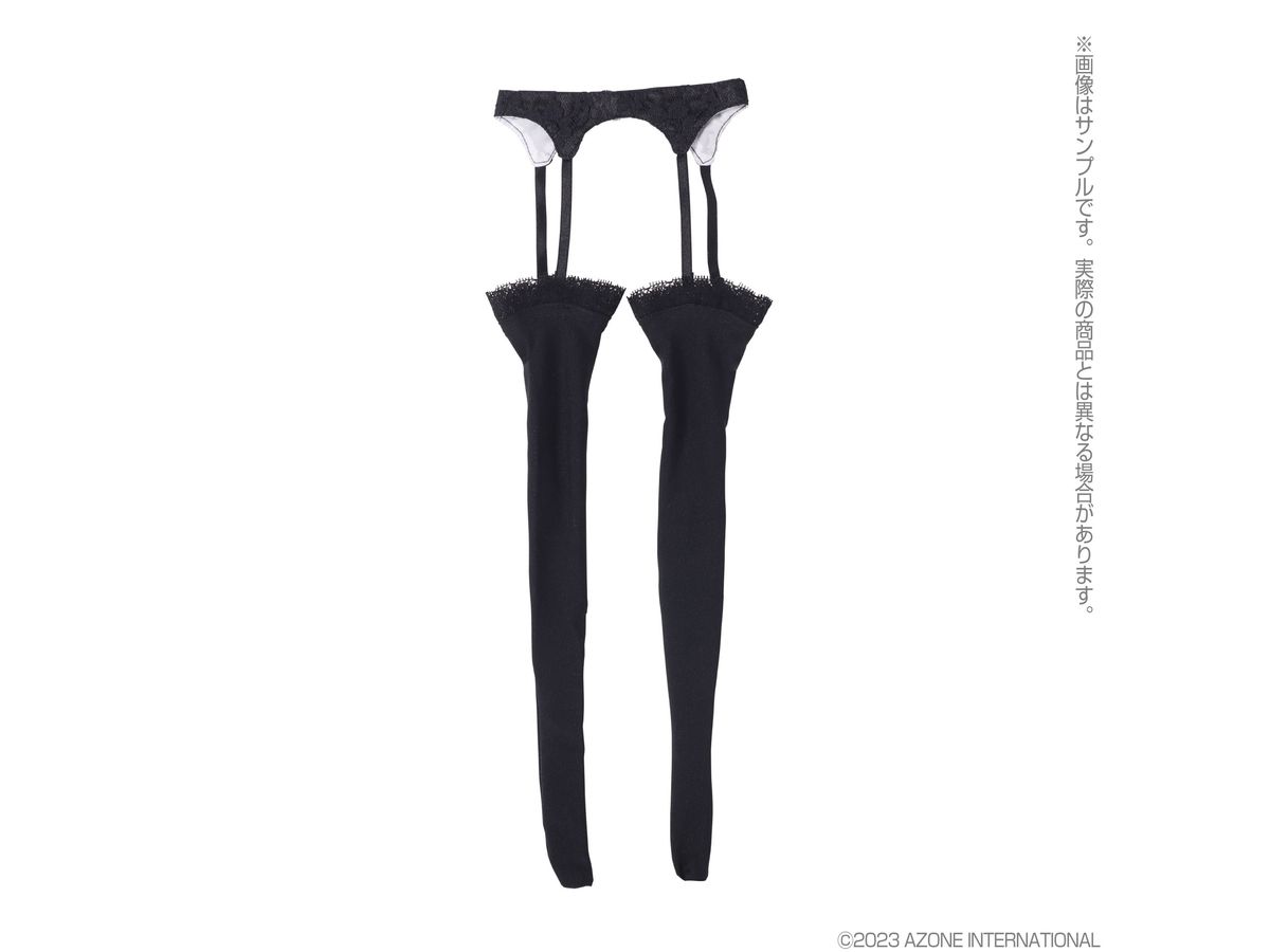 AZO2 Garter Socks Black