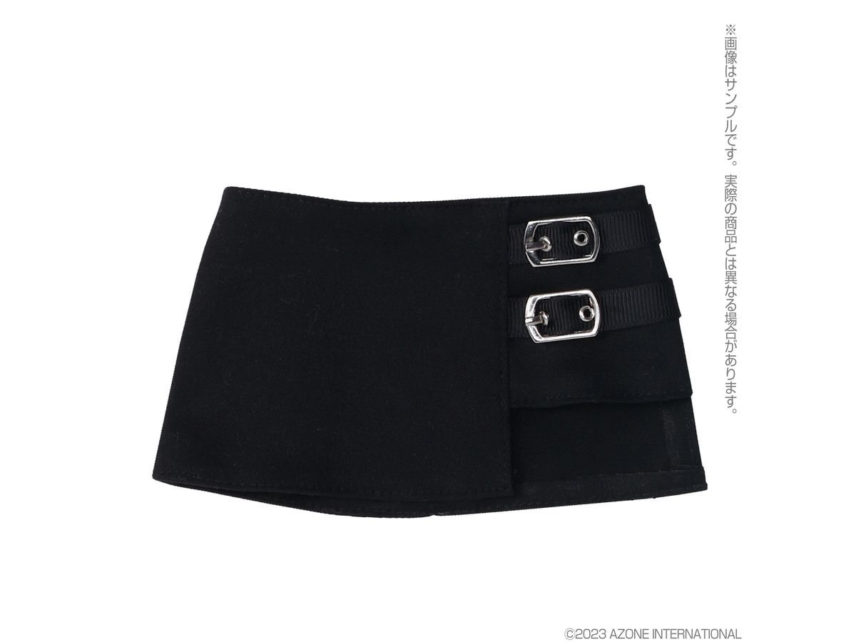 AZO2 Asymmetric Tight Miniskirt Black