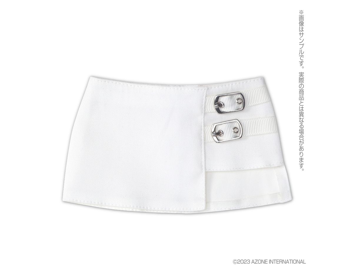 AZO2 Asymmetric Tight Miniskirt White