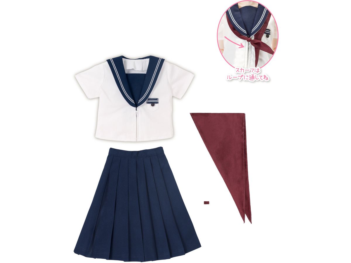 AZO2 Kazuharu Kina School Uniform Collection Kazuharu Gakuen Seishin Girls' High School Summer Uniform set White x Bordeaux