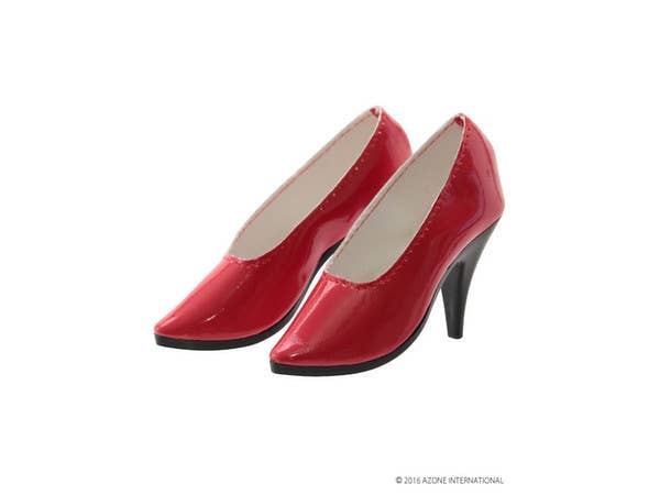 50cm High Heels Gloss Red