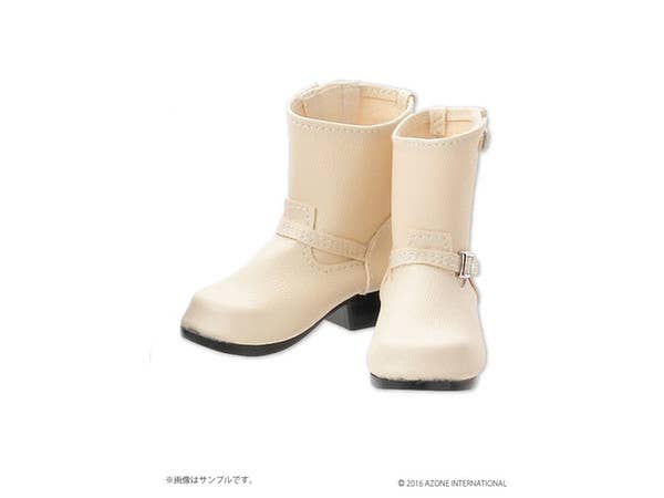 50cm Short Engineer Boots Beige