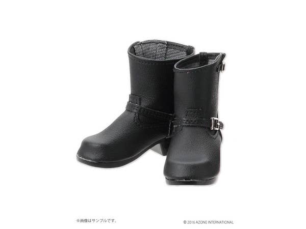 50cm Short Engineer Boots Black