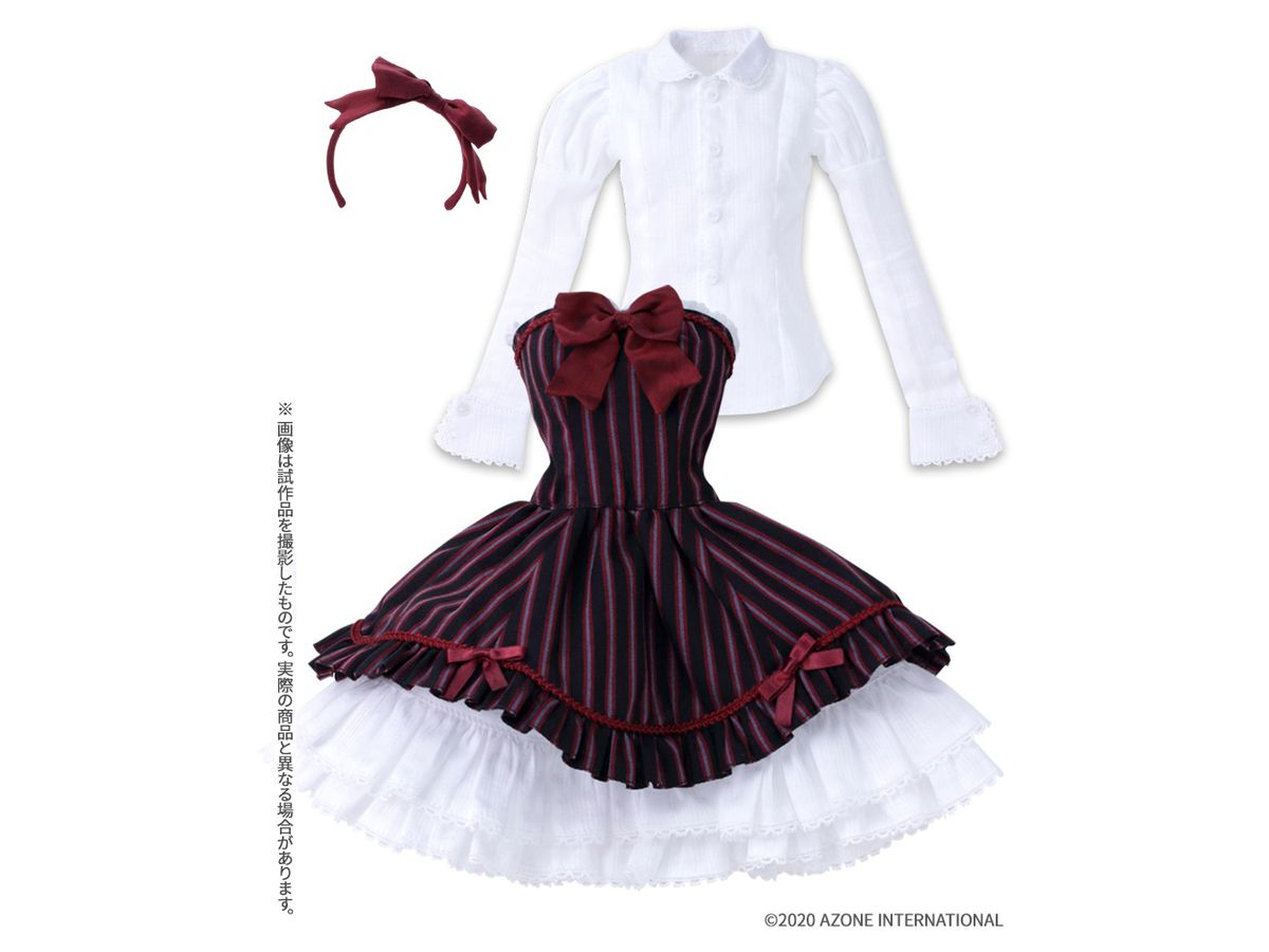 50 Red Bird Canon Dress Set Black Stripe