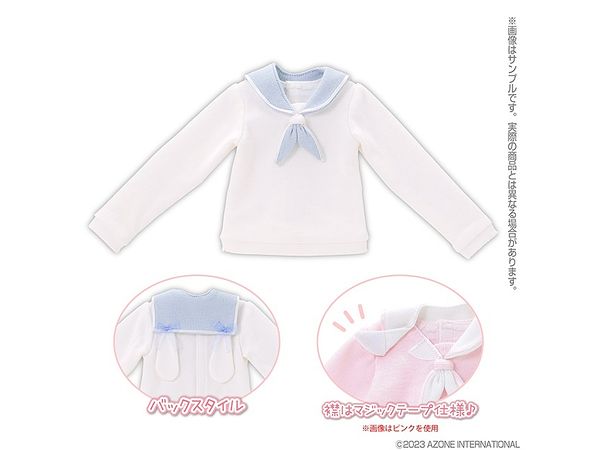 45 Ribbon Usagi's Fluffy Sailor Knit White x Blue
