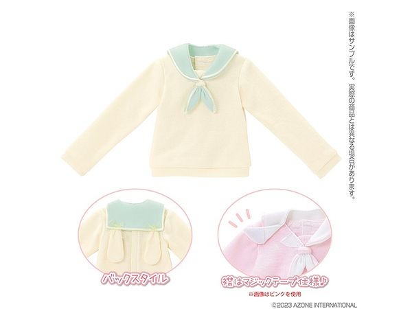 45 Ribbon Usagi's Fluffy Sailor Knit Yellow x Green