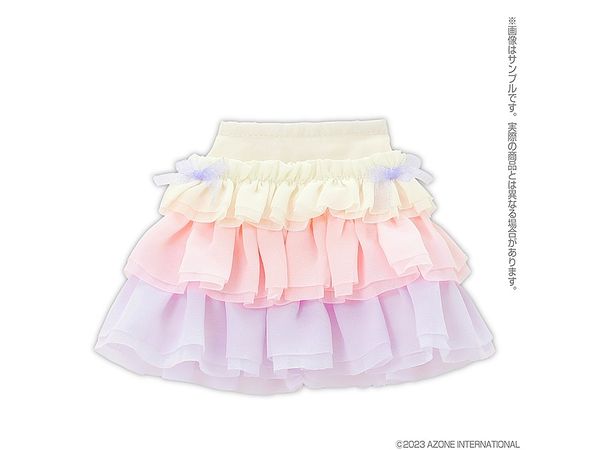 45 Sugar Ribbon Frill Skirt Pink x Pastel Lavender