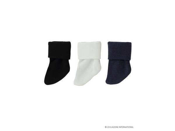 Kinoko Planet Trifold Socks Set White, Black, Navy Blue