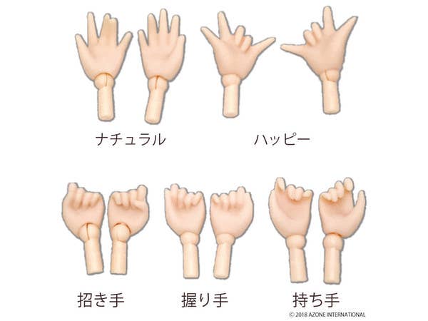 Pure Neemo 2 Emotion Body Hand Parts Set / A White