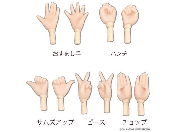 Pure Neemo 2 Emotion Body Hand Parts Set / B White