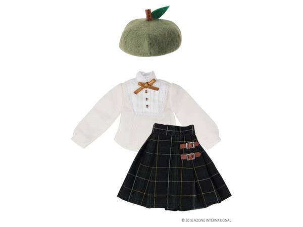 Small Fruit Beret Set Green Apple (P!cco Neemo)