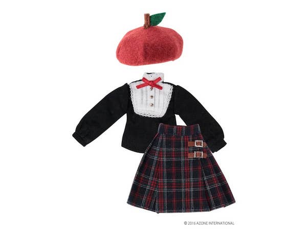 Small Fruit Beret Set Red Apple (P!cco Neemo)