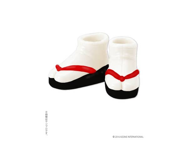 Soft Vinyl Zori Japanese Sandals Black Black x Red (Picco Neemo Size)