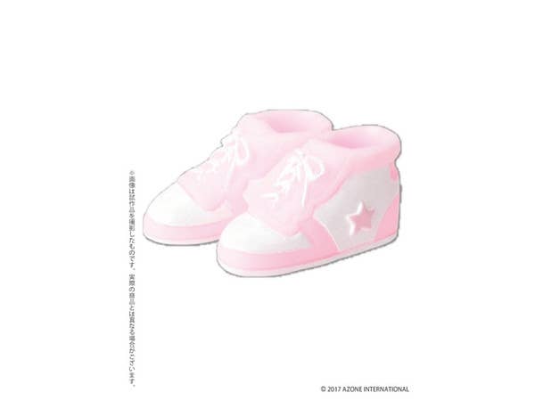 Soft Vinyl High-Cut Sneaker Pink x White