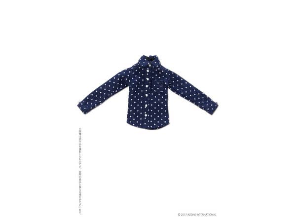 Long Sleeve Shirt Navy x White Dot