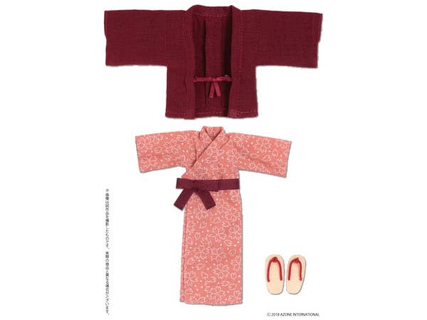 Onsen Yukata Set Dark Red