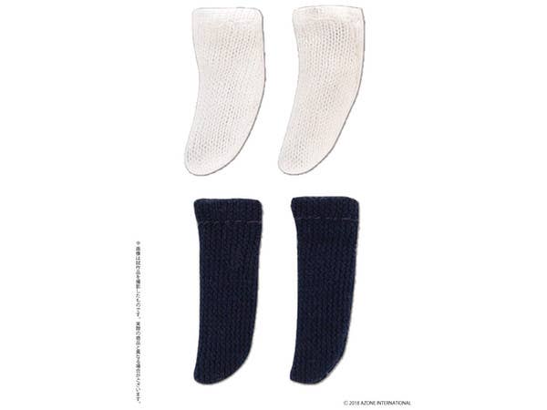 Short Socks A Set White/Navy Blue