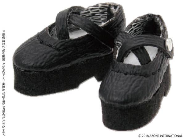 Cross Strap Shoes Black