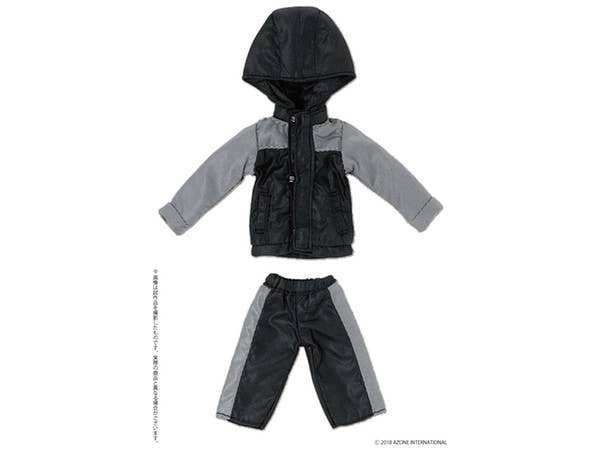 Mountain Parka & Short Pants Set Black x Gray
