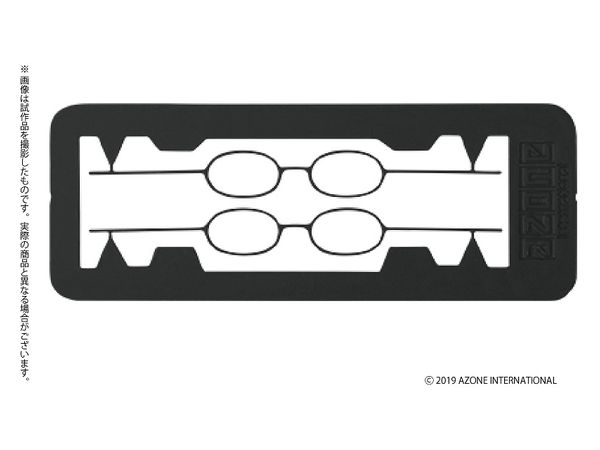 Etching Oval Glasses Black