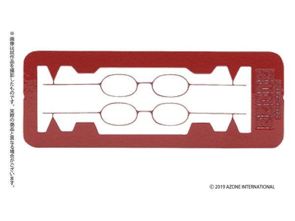 Etching Oval Glasses Red