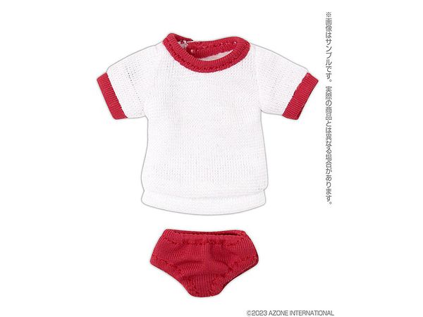 Gym Clothes Set Enji (Red and White)