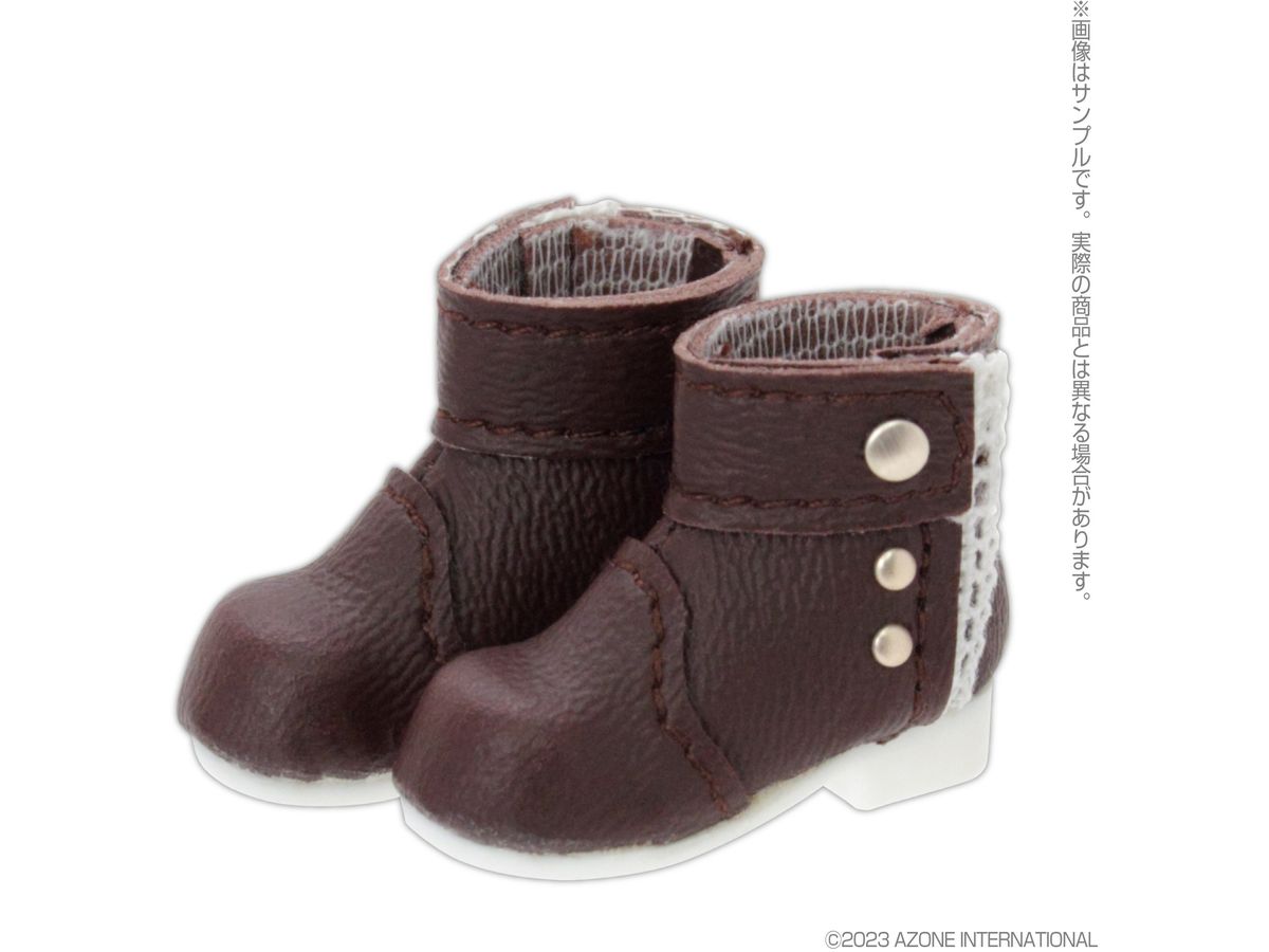 Lil'Fairy Side Button Boots Brown