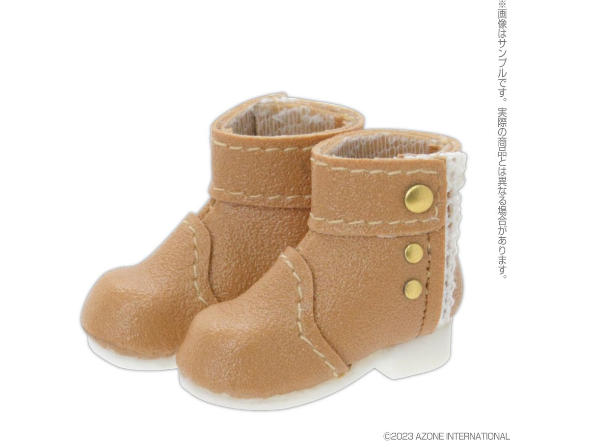 Lil'Fairy Side Button Boots Camel