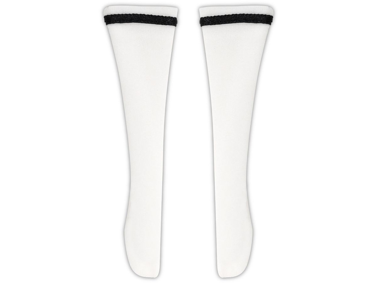 Line Knee Socks Black x White