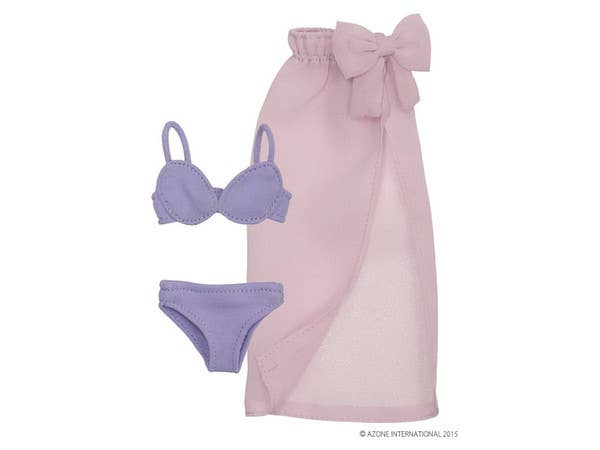 Mermaid Pareo Bikini Set/ Purple (Pure Neemo M)
