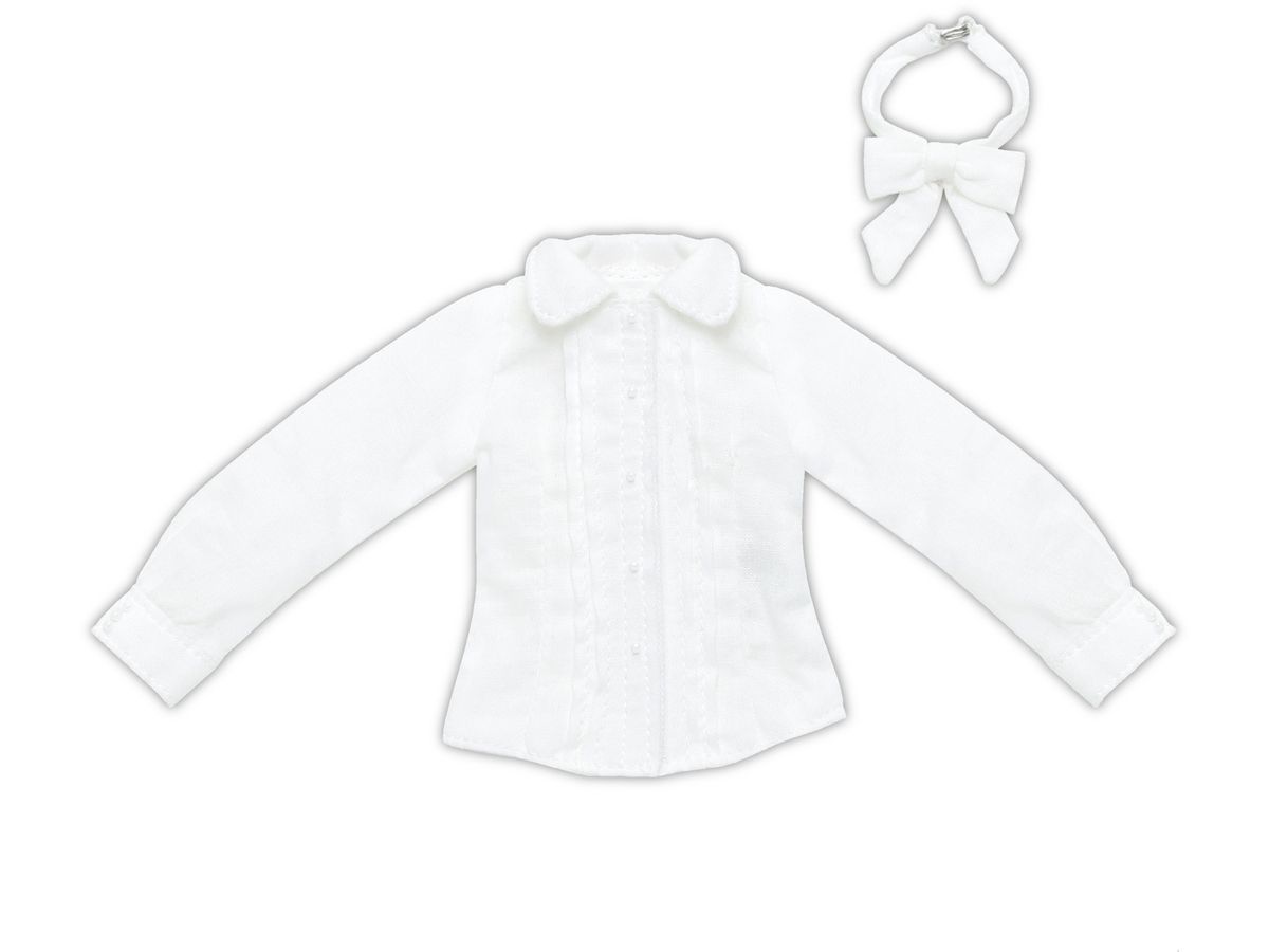 PNM Fashionable Ribbon Blouse IV White