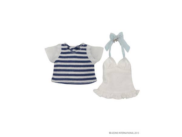 Marine Stripe T-Shirt Set Blue Stripe X White (Pure Neemo S)