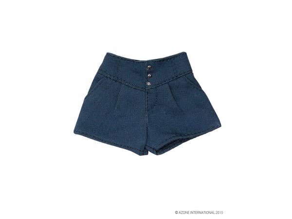 Three-Button Culotte Shorts Blue (Pure Neemo S)