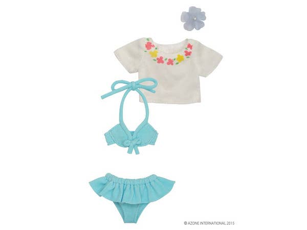 Tropical Flower Bikini Set/ Light Blue (Pure Neemo S)