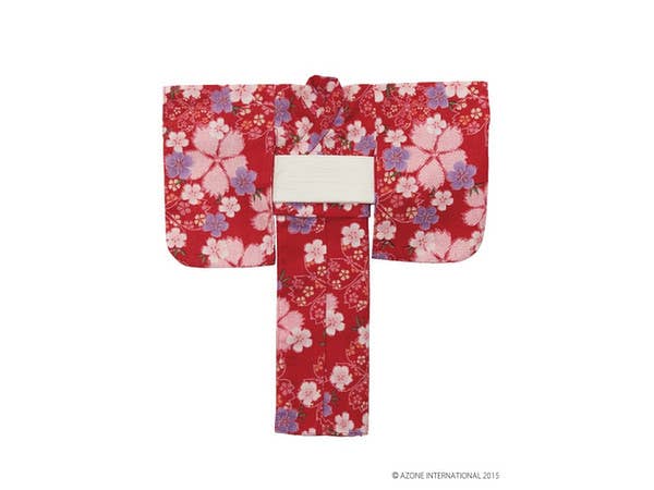 Yukata Set Girls Cherry Blossom/ Light Crimson (Pure Neemo S)