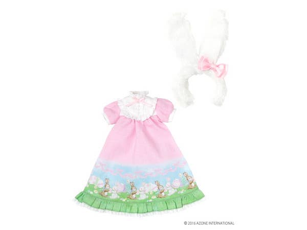 Ribbon Rabbit's Easter Dress Set Milky Pink x Easter Dream (Pure Neemo S)