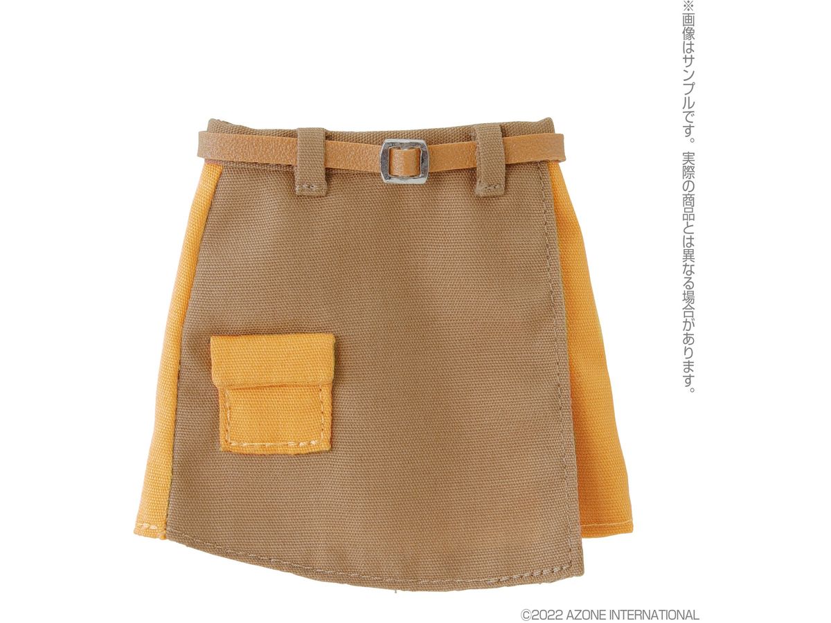 PNS AZO Can Switching Mini Skirt Brown x Yellow